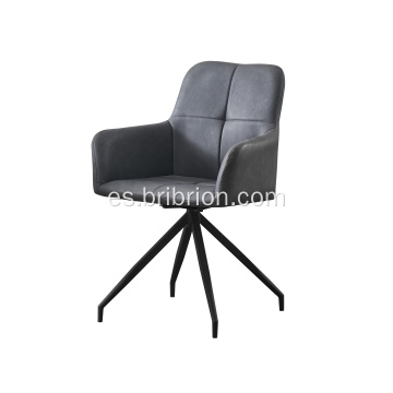 Silla de comedor giratoria PU de alta calidad para sala de estar